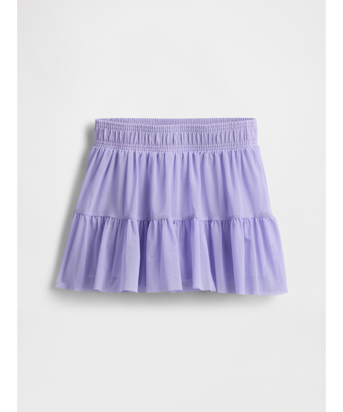 GAP（ギャップ）の「メッシュ イージーウエスト ミニスカート・スコート (キッズ)（スカート・キッズ・パープル/ピンク/ネイビー・130cm/140cm/120cm/110cm/150cm/160cm）」の2枚目の写真