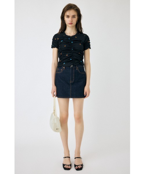 MOUSSY(マウジー)の「【WEB限定】FLORAL RANDOM GATHER Tシャツ(Tシャツ/カットソー・レディース・ホワイト/ブラック・FREE)」の5枚目の写真