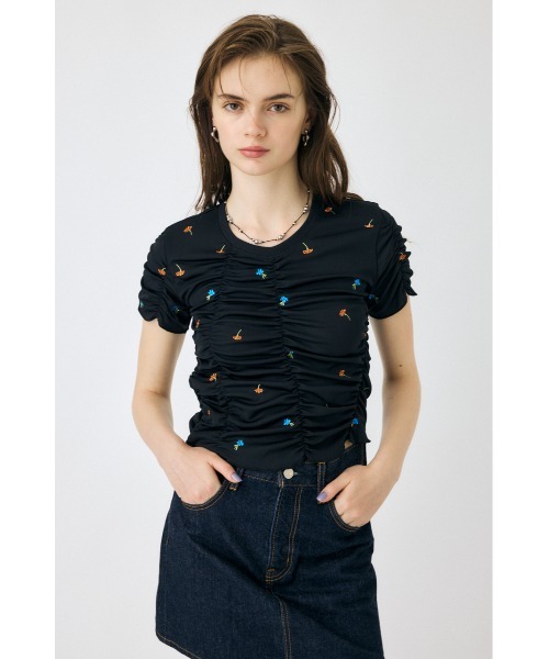 MOUSSY(マウジー)の「【WEB限定】FLORAL RANDOM GATHER Tシャツ(Tシャツ/カットソー・レディース・ホワイト/ブラック・FREE)」の9枚目の写真