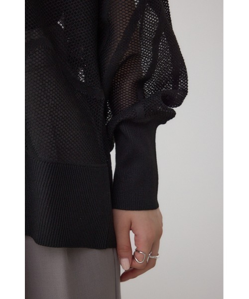 AZUL by moussy（アズールバイマウジー）の「スカシガラニットカーデ（カーディガン/ボレロ・レディース・ブラック/オフホワイト/チャコールグレー・FREE）」の22枚目の写真