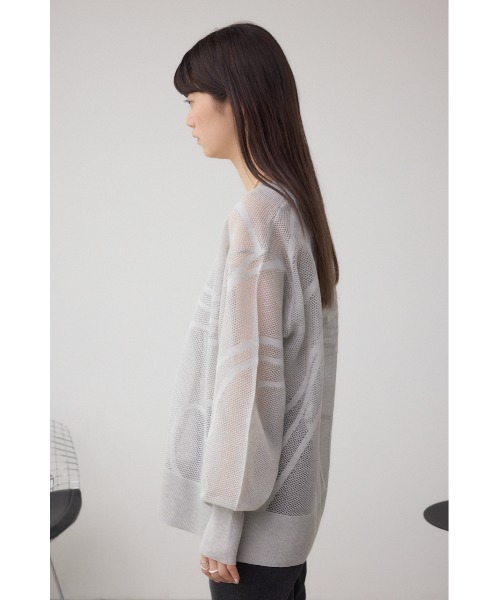 AZUL by moussy（アズールバイマウジー）の「スカシガラニットカーデ（カーディガン/ボレロ・レディース・ブラック/オフホワイト/チャコールグレー・FREE）」の17枚目の写真