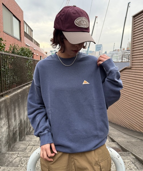 KELTY（ケルティ）の「【KELTY】≪限定別注≫ ワンポイント ピグメントスウェット ヴィンテージ加工 製品染め（スウェット・レディース・ブラック/ネイビー/ベージュ・S/M/L/XS）」の2枚目の写真