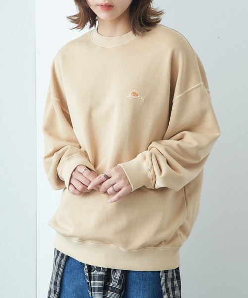 KELTY（ケルティ）の「【KELTY】≪限定別注≫ ワンポイント ピグメントスウェット ヴィンテージ加工 製品染め（スウェット・レディース・ブラック/ネイビー/ベージュ・S/M/L/XS）」の4枚目の写真