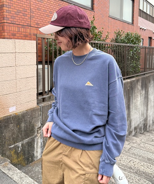 KELTY（ケルティ）の「【KELTY】≪限定別注≫ ワンポイント ピグメントスウェット ヴィンテージ加工 製品染め（スウェット・レディース・ブラック/ネイビー/ベージュ・S/M/L/XS）」の14枚目の写真