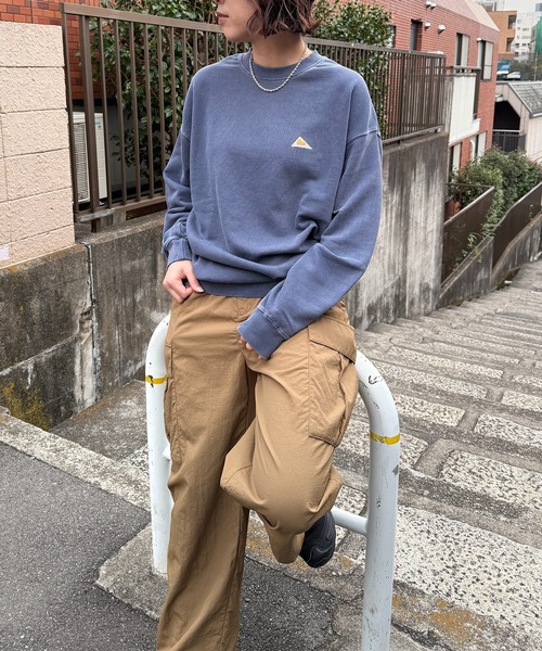 KELTY（ケルティ）の「【KELTY】≪限定別注≫ ワンポイント ピグメントスウェット ヴィンテージ加工 製品染め（スウェット・レディース・ブラック/ネイビー/ベージュ・S/M/L/XS）」の16枚目の写真