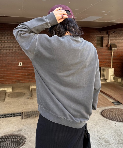 KELTY（ケルティ）の「【KELTY】≪限定別注≫ ワンポイント ピグメントスウェット ヴィンテージ加工 製品染め（スウェット・レディース・ブラック/ネイビー/ベージュ・S/M/L/XS）」の18枚目の写真