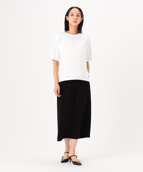 Gabardine K.T（ギャバジンケーティー）の「60／- プレーティング天竺 キレイめTシャツ（Tシャツ/カットソー・レディース・グレー/ホワイト・9号）」の15枚目の写真
