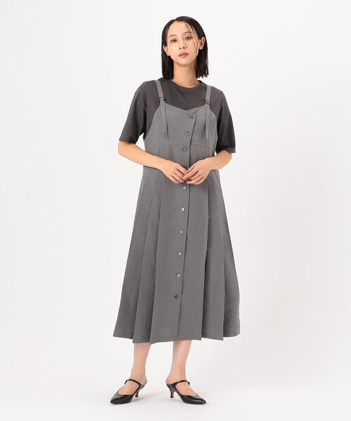 Gabardine K.T（ギャバジンケーティー）の「60／- プレーティング天竺 キレイめTシャツ（Tシャツ/カットソー・レディース・グレー/ホワイト・9号）」の12枚目の写真