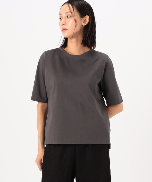 Gabardine K.T（ギャバジンケーティー）の「60／- プレーティング天竺 キレイめTシャツ（Tシャツ/カットソー・レディース・グレー/ホワイト・9号）」の10枚目の写真