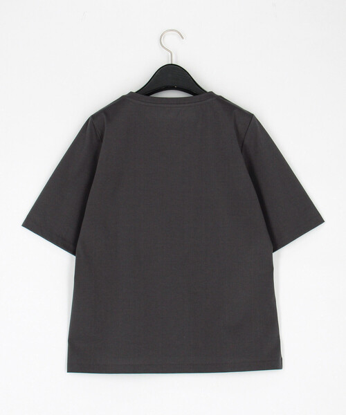 Gabardine K.T（ギャバジンケーティー）の「60／- プレーティング天竺 キレイめTシャツ（Tシャツ/カットソー・レディース・グレー/ホワイト・9号）」の8枚目の写真