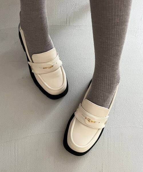 MAJESTIC LEGON(マジェスティックレゴン)の「2WAYボリュームローファー(ローファー・レディース・ブラック/ブラウン/アイボリー・MEDIUM/LARGE/X-LARGE/SMALL)」の10枚目の写真