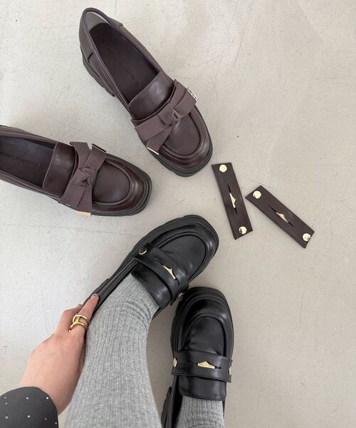 MAJESTIC LEGON(マジェスティックレゴン)の「2WAYボリュームローファー(ローファー・レディース・ブラック/ブラウン/アイボリー・MEDIUM/LARGE/X-LARGE/SMALL)」の12枚目の写真