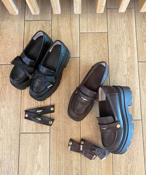 MAJESTIC LEGON（マジェスティックレゴン）の「2WAYボリュームローファー（ローファー・レディース・ブラック/ブラウン/アイボリー・MEDIUM/LARGE/X-LARGE/SMALL）」の5枚目の写真