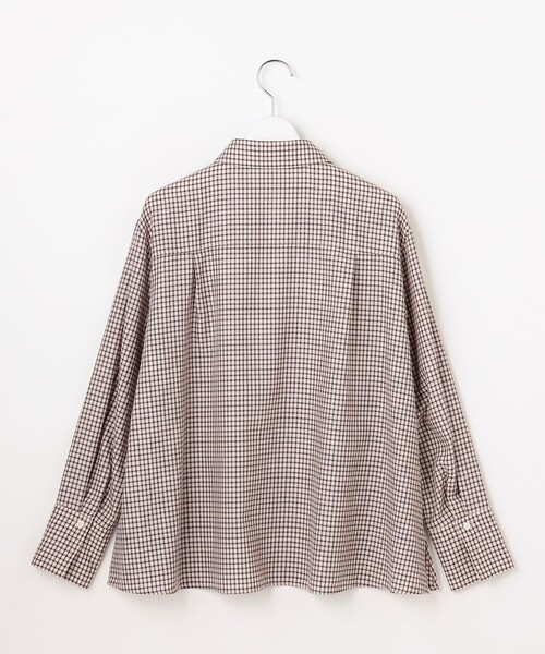 J.PRESS(ジェイプレス)の「サイロチェック スキッパー ブラウス(シャツ/ブラウス・レディース・アイボリー系3/ベージュ系3・T13)」の8枚目の写真