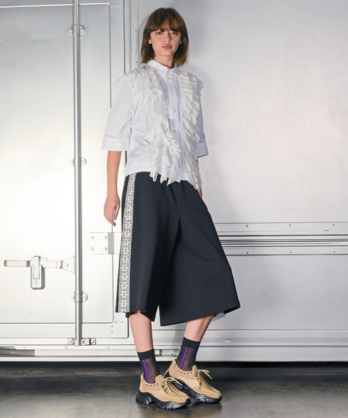 H.A.K(ハク)の「120/2ブロード+パワーチュールフリルシャツ(シャツ/ブラウス・レディース・サックスブルー/ブラック/ホワイト・FREE)」の15枚目の写真