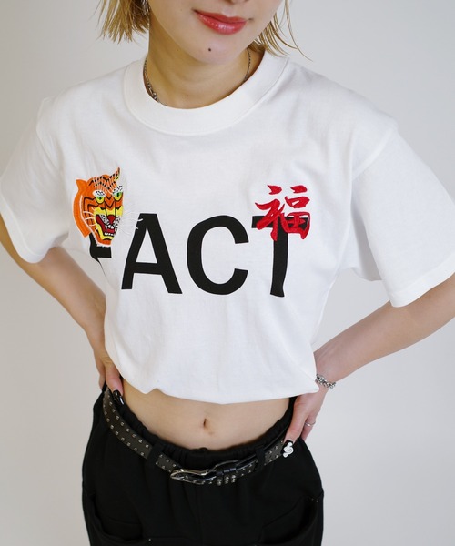 Sourcream（サワークリーム）の「【Sourcream/サワークリーム】虎刺繍ベトナムグラフィックT / 3サイズ（Tシャツ/カットソー・レディース・チャコールグレー/グレー/ホワイト・SMALL/MEDIUM/LARGE）」の2枚目の写真