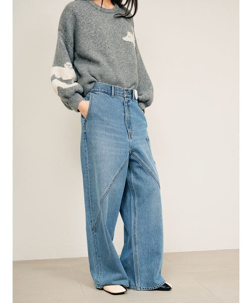 試着のみnull. / ヌル /フロントバックデニムパンツ フロントバックデニムパンツ（デニムパンツ）｜null.（ヌル）の