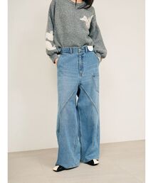 null.（ヌル）の「フロントバックデニムパンツ（デニムパンツ）」