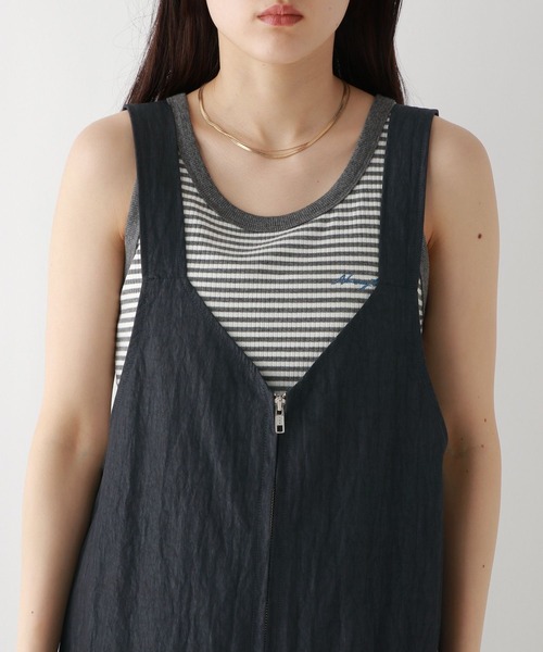 RAGEBLUE(レイジブルー)の「2WAY/フロントジップベルトサロペット(サロペット/オーバーオール・レディース・ネイビー/ベージュ・FREE)」の18枚目の写真