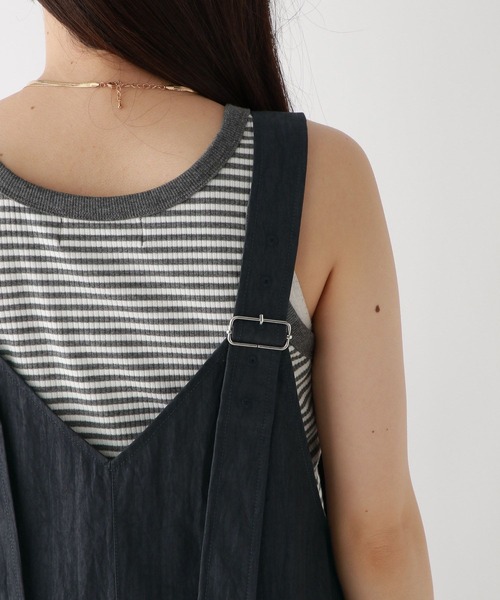 RAGEBLUE(レイジブルー)の「2WAY/フロントジップベルトサロペット(サロペット/オーバーオール・レディース・ネイビー/ベージュ・FREE)」の12枚目の写真