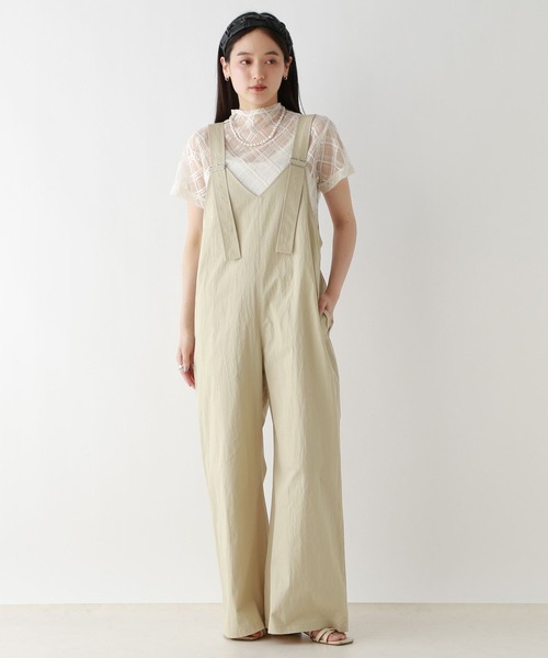 RAGEBLUE(レイジブルー)の「2WAY/フロントジップベルトサロペット(サロペット/オーバーオール・レディース・ネイビー/ベージュ・FREE)」の15枚目の写真