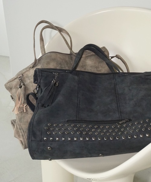 ヴィンテージライク スタッズトートバッグ cha25a003-ファッション通販