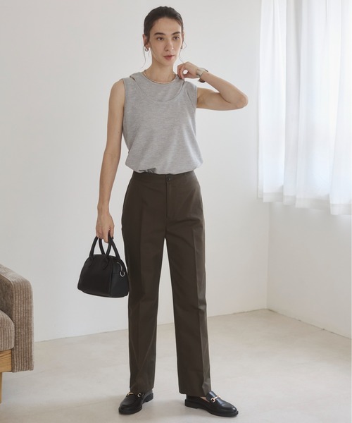 ANGIE(アンジー)の「センタープレススリムストレートスラックス(スラックス・レディース・カーキ・マルチサイズ)」の6枚目の写真