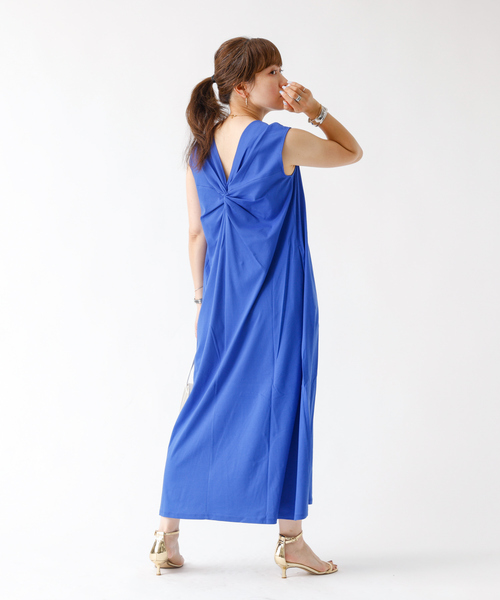 DESIGNWORKS（デザインワークス）の「捻じり2WAYﾜﾝﾋﾟｰｽ（ワンピース・レディース・カーキ/ブルー/ブラック・38）」の10枚目の写真