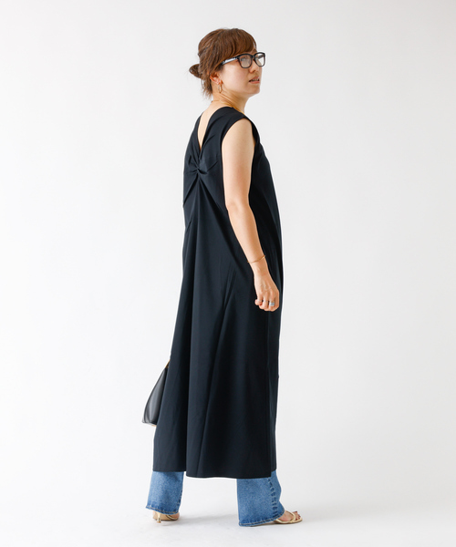 DESIGNWORKS（デザインワークス）の「捻じり2WAYﾜﾝﾋﾟｰｽ（ワンピース・レディース・カーキ/ブルー/ブラック・38）」の13枚目の写真