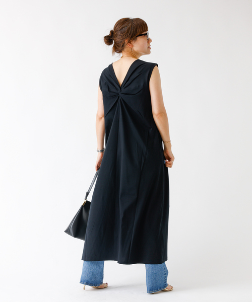 DESIGNWORKS（デザインワークス）の「捻じり2WAYﾜﾝﾋﾟｰｽ（ワンピース・レディース・カーキ/ブルー/ブラック・38）」の14枚目の写真