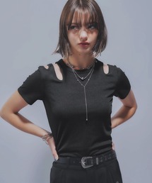 HARE | デザインカットリブＴ(HARE)(Tシャツ/カットソー)