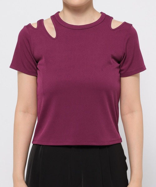 HARE(ハレ)の「デザインカットリブT(HARE)(Tシャツ/カットソー・レディース・ブラック/ピンク・FREE)」の19枚目の写真