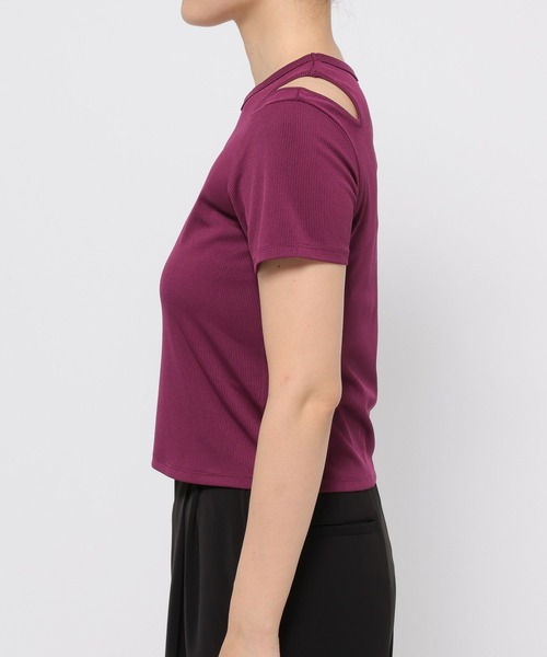 HARE(ハレ)の「デザインカットリブT(HARE)(Tシャツ/カットソー・レディース・ブラック/ピンク・FREE)」の20枚目の写真