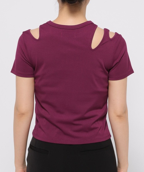 HARE(ハレ)の「デザインカットリブT(HARE)(Tシャツ/カットソー・レディース・ブラック/ピンク・FREE)」の21枚目の写真