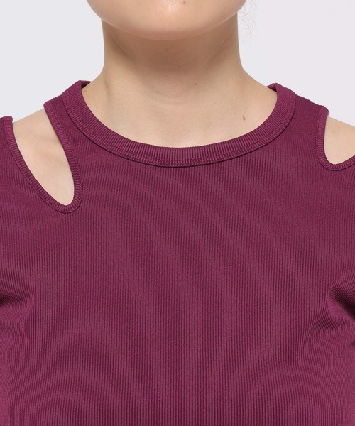 HARE(ハレ)の「デザインカットリブT(HARE)(Tシャツ/カットソー・レディース・ブラック/ピンク・FREE)」の22枚目の写真