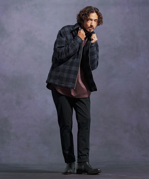 mj10896-ウールチェック中綿CPOジャケット（その他アウター）｜Jih