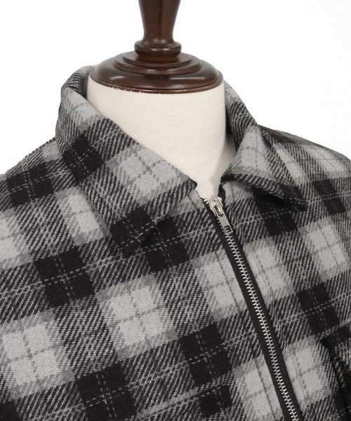 mj10896-ウールチェック中綿CPOジャケット（その他アウター）｜Jih