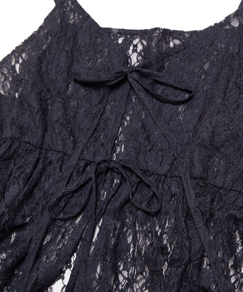 PUNYUS(プニュズ)の「2WAYレースキャミチュニック(キャミソール・レディース・ブラック/ホワイト・1/2/3/4)」の15枚目の写真