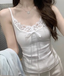 Dita Muaj.（ディータムアージュ）の「フロントリボンレースキャミ（キャミソール）」