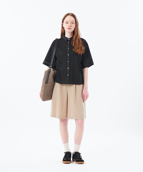 MACKINTOSH PHILOSOPHY(マッキントッシュ フィロソフィー)の「スクエアレースブラウス(シャツ/ブラウス・レディース・オフホワイト/ブラック・36/34/38)」の12枚目の写真