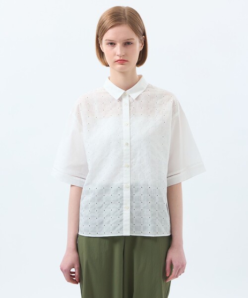 MACKINTOSH PHILOSOPHY(マッキントッシュ フィロソフィー)の「スクエアレースブラウス(シャツ/ブラウス・レディース・オフホワイト/ブラック・36/34/38)」の11枚目の写真