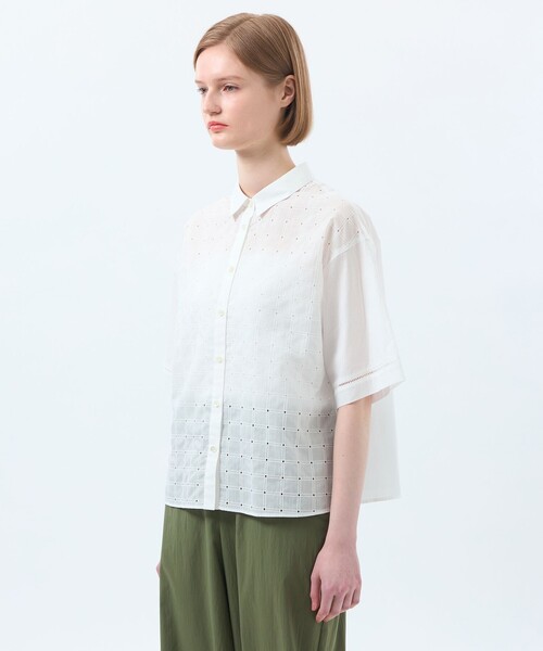 MACKINTOSH PHILOSOPHY(マッキントッシュ フィロソフィー)の「スクエアレースブラウス(シャツ/ブラウス・レディース・オフホワイト/ブラック・36/34/38)」の10枚目の写真