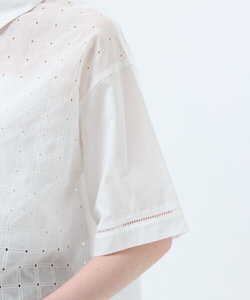 MACKINTOSH PHILOSOPHY(マッキントッシュ フィロソフィー)の「スクエアレースブラウス(シャツ/ブラウス・レディース・オフホワイト/ブラック・36/34/38)」の8枚目の写真