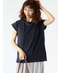 Lugnoncure | 【接触冷感】フレンチスリーブTシャツ(Tシャツ/カットソー)