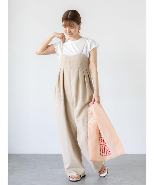 Lugnoncure（ルノンキュール）の「【接触冷感】フレンチスリーブTシャツ（Tシャツ/カットソー・レディース・オフホワイト/ネイビー/チャコールグレー/ブラック・F）」の9枚目の写真