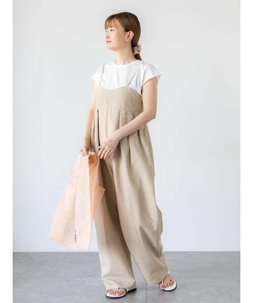 Lugnoncure（ルノンキュール）の「【接触冷感】フレンチスリーブTシャツ（Tシャツ/カットソー・レディース・オフホワイト/ネイビー/チャコールグレー/ブラック・F）」の10枚目の写真