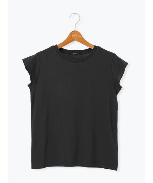 Lugnoncure（ルノンキュール）の「【接触冷感】フレンチスリーブTシャツ（Tシャツ/カットソー・レディース・オフホワイト/ネイビー/チャコールグレー/ブラック・F）」の20枚目の写真