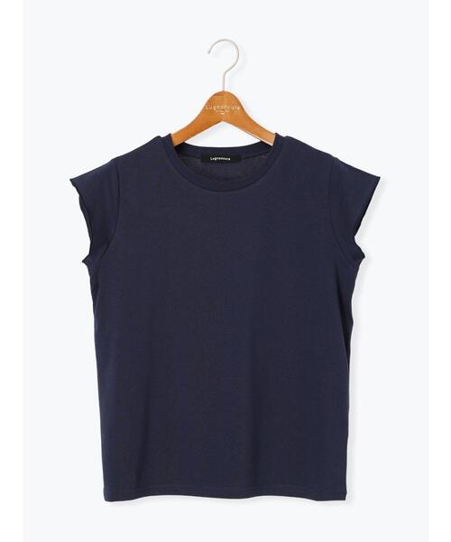 Lugnoncure（ルノンキュール）の「【接触冷感】フレンチスリーブTシャツ（Tシャツ/カットソー・レディース・オフホワイト/ネイビー/チャコールグレー/ブラック・F）」の21枚目の写真