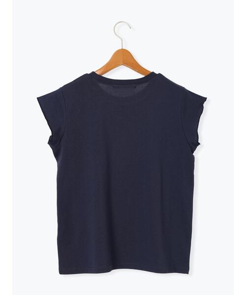 Lugnoncure（ルノンキュール）の「【接触冷感】フレンチスリーブTシャツ（Tシャツ/カットソー・レディース・オフホワイト/ネイビー/チャコールグレー/ブラック・F）」の22枚目の写真