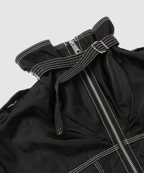 GANNI（ガニー）の「Duchesse Nylon Cowl Neck Long Dress（ワンピース・レディース・ブラック・38）」の3枚目の写真